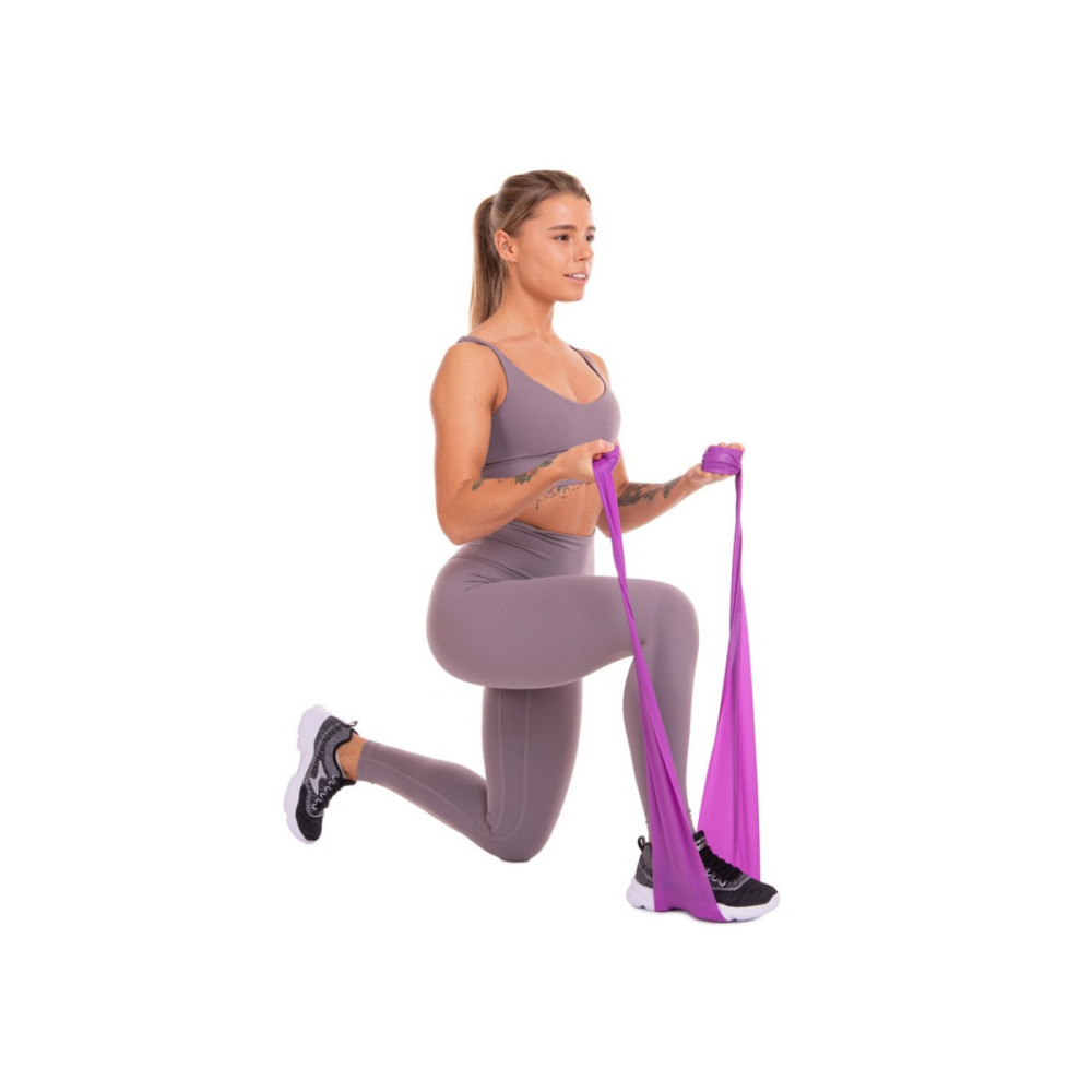 Эластичная лента-резинка EasyFit для пилатеса, фитнеса, йоги и реабилитации 0.35 мм Зеленая (EF-1672-GN)
