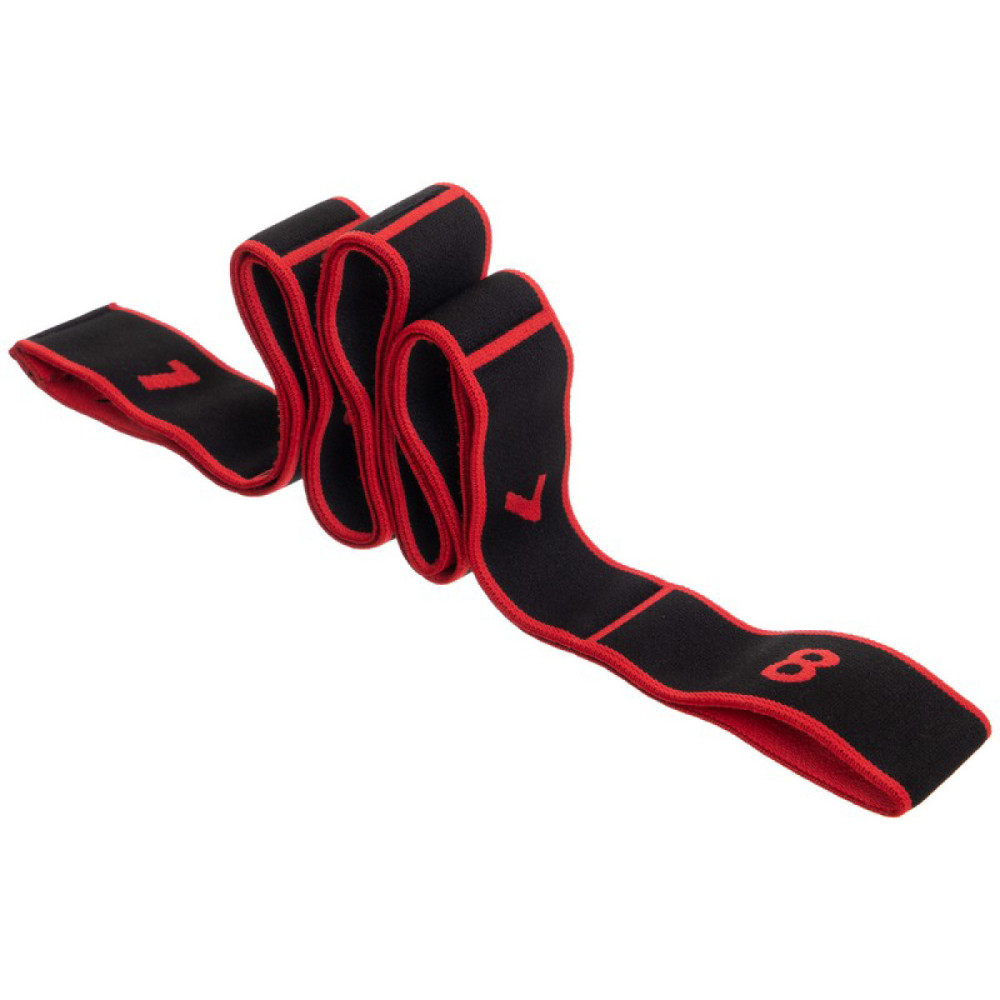 Эспандер ленточный EasyFit HARD (H) 90х5 см резинка с петлями для растяжки, фитнеса и тренировок Красный (EF-1684-R)