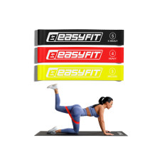 Резинки для фитнеса EasyFit набор 3 шт (EF-1812)