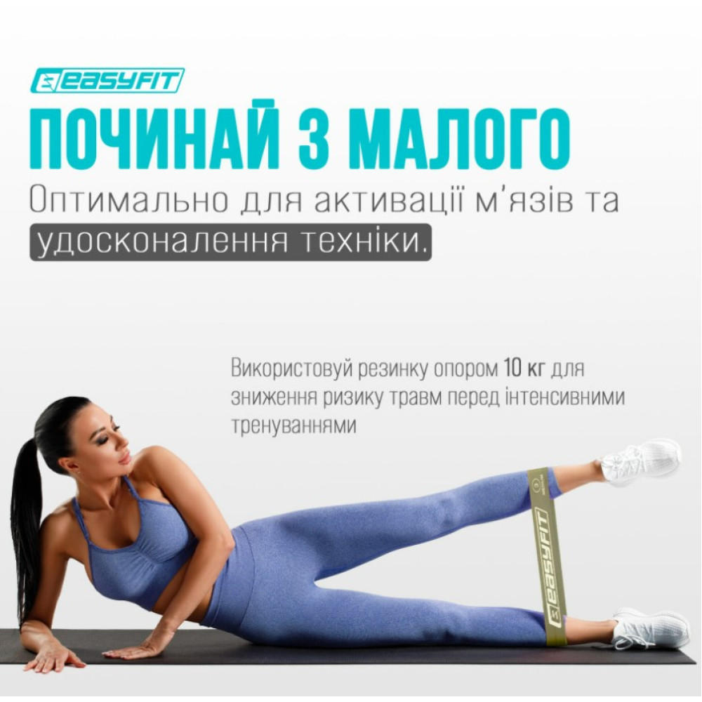 Резинки для фитнеса EasyFit MonoBand набор 3 шт (EF-1812-GY)