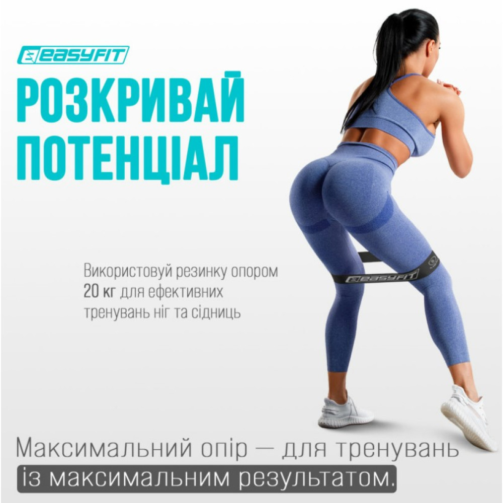 Резинки для фитнеса EasyFit MonoBand набор 3 шт (EF-1812-GY)