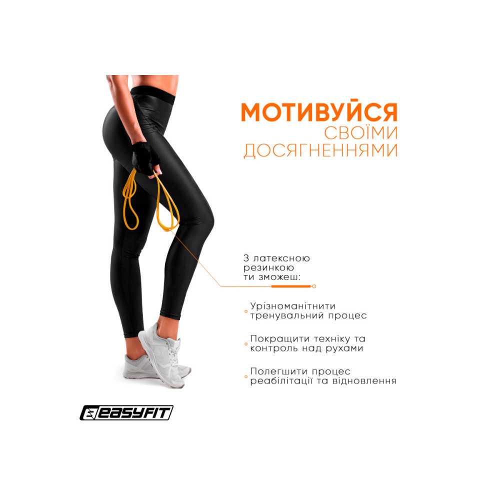 Резиновая петля EasyFit 1-6 кг желтая (EF-2654-1)