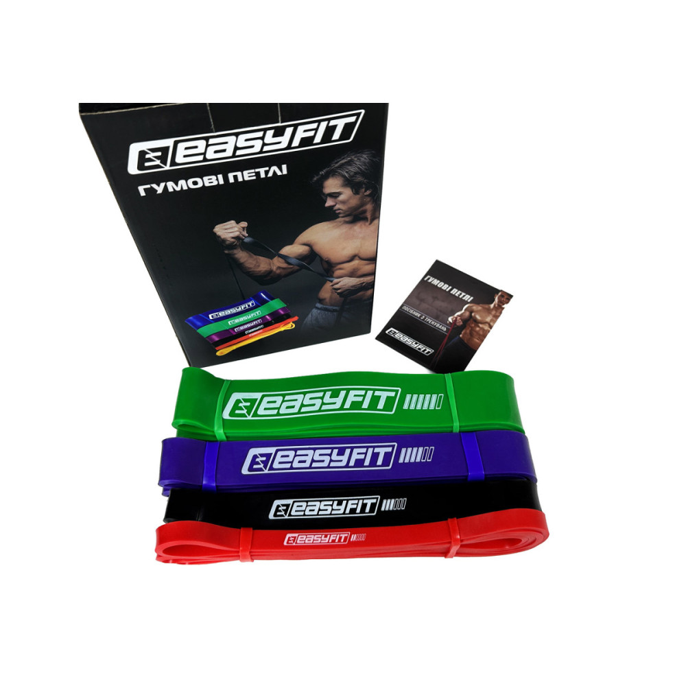 Гумові петлі EasyFit набір 2-65 кг (4 шт) (EF-2654s)