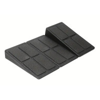 Клиновий блок EasyFit куточок, блок-платформа для присідань набір 3 шт Чорний (EF-0690)