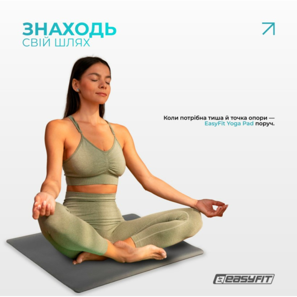 Мини-мат для йоги EasyFit Yoga Pad 3 мм каучук (EF-1932)