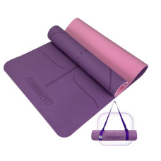 Коврик для йоги и фитнеса EasyFit Polarity Padma с ремнем (EF-A1924-VP)