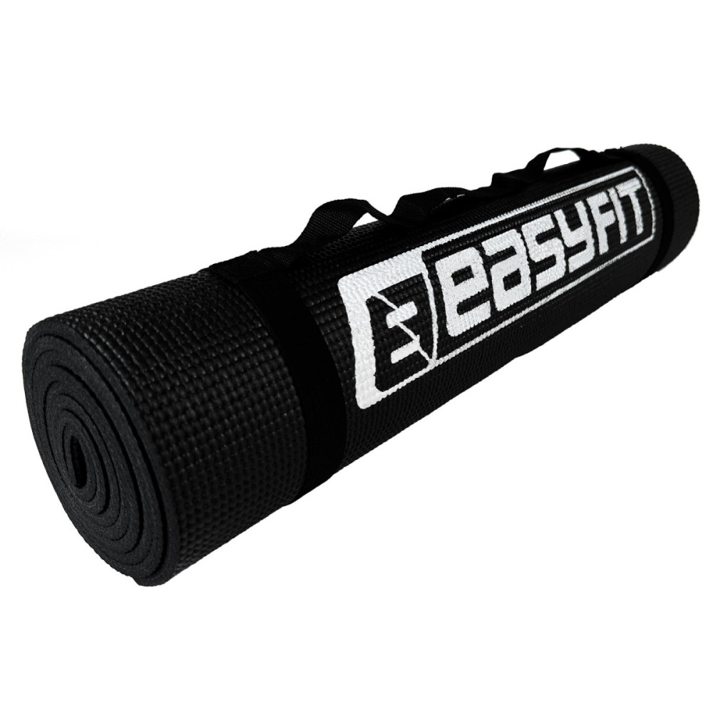 Килимок для йоги та фітнесу EasyFit ПВХ (PVC) Чорний (EF-1918-B)
