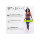 Килимок для йоги та фітнесу EasyFit TPE+TC 6 мм двошаровий, лимонно-сірий (EF-1924-LGGY)