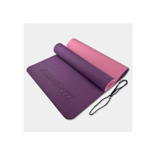 Коврик для йоги и фитнеса EasyFit TPE+TC 6 мм двухслойный фиолетовый-розовый (EF-1924-VP)