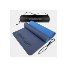 Коврик для йоги и фитнеса EasyFit TPE+TC 6 мм двухслойный + Чехол синий с голубым (EF-1924s-BLB)