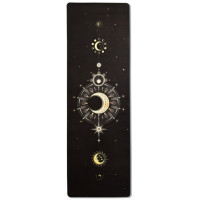 Килимок для йоги EasyFit BlackMoon (замша-каучук) чорний (EF-1926-2)
