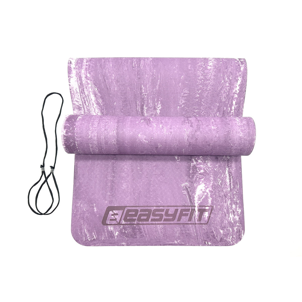 Коврик для йоги та фітнесу EasyFit PER Premium Mat 8 мм Фіолетовий (EF-1930-1-V)