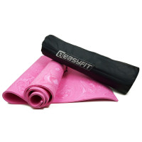 Коврик для йоги та фітнесу EasyFit PER Premium Mat 8 мм + Чехол рожевий (EF-1930s-1-P)