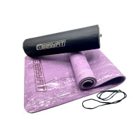 Коврик для йоги та фітнесу EasyFit PER Premium Mat 8 мм + Чехол фіолетовий (EF-1930s-1-V)
