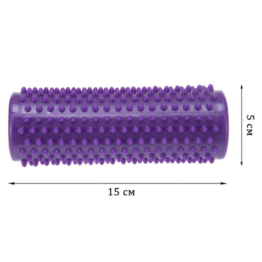 Масажний циліндр EasyFit Spindle із шипами фіолетовий (EF-1070-V)