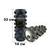 Масажний ролик EasyFit Grid Roller PRO 33 см Чорний (EF-2015-BK)