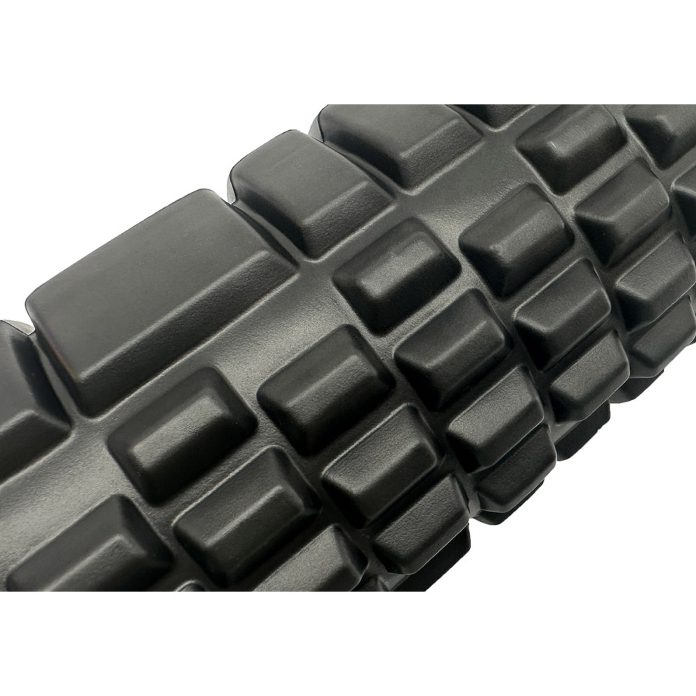 Масажний ролик EasyFit Grid Roller 33 см v.1.1 Чорний (EF-2020-BK)