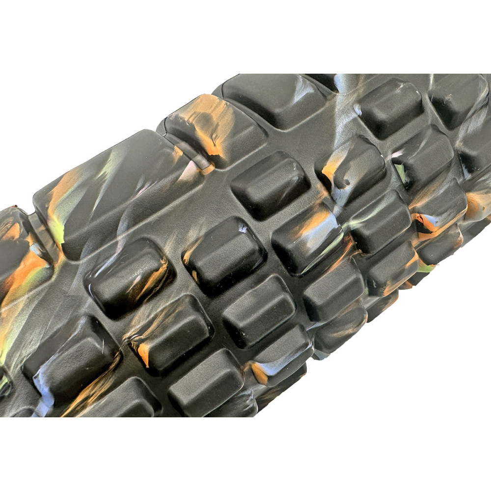 Масажний ролик EasyFit Grid Roller 33 см v.1.1 Multi Чорний (EF-2021-BK)