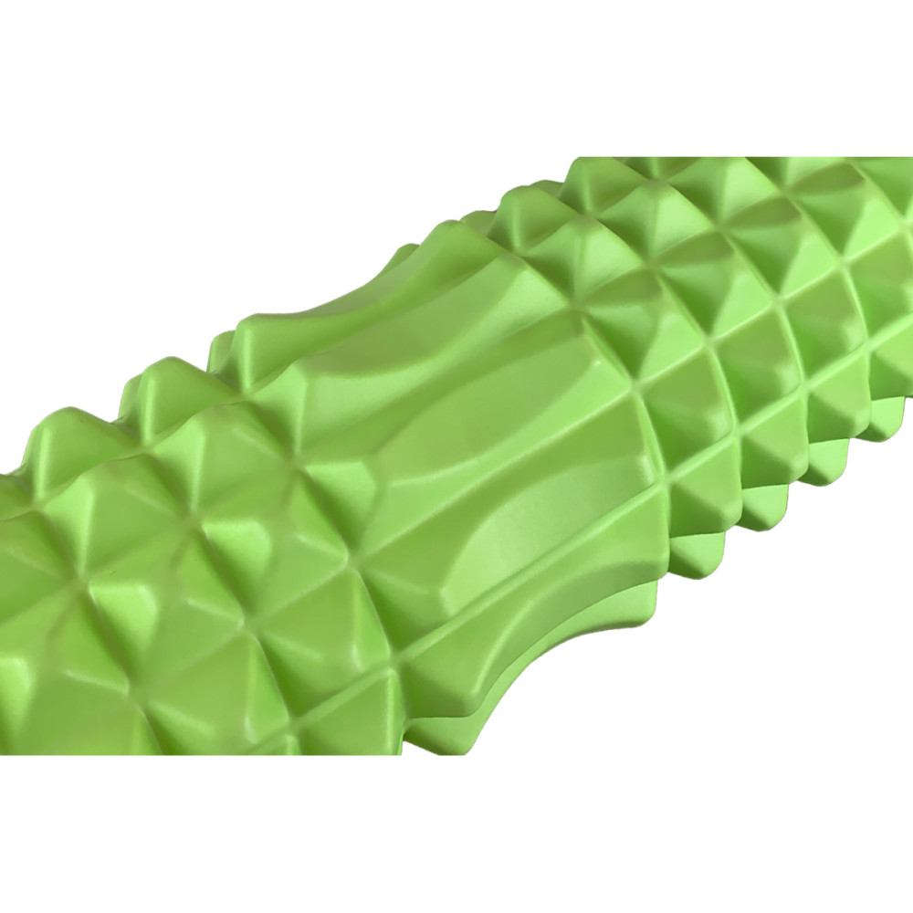 Масажний ролик EasyFit Grid Roller 33 см v.1.2 із заглушками з двох боків Салатовий (EF-2022a-GN)