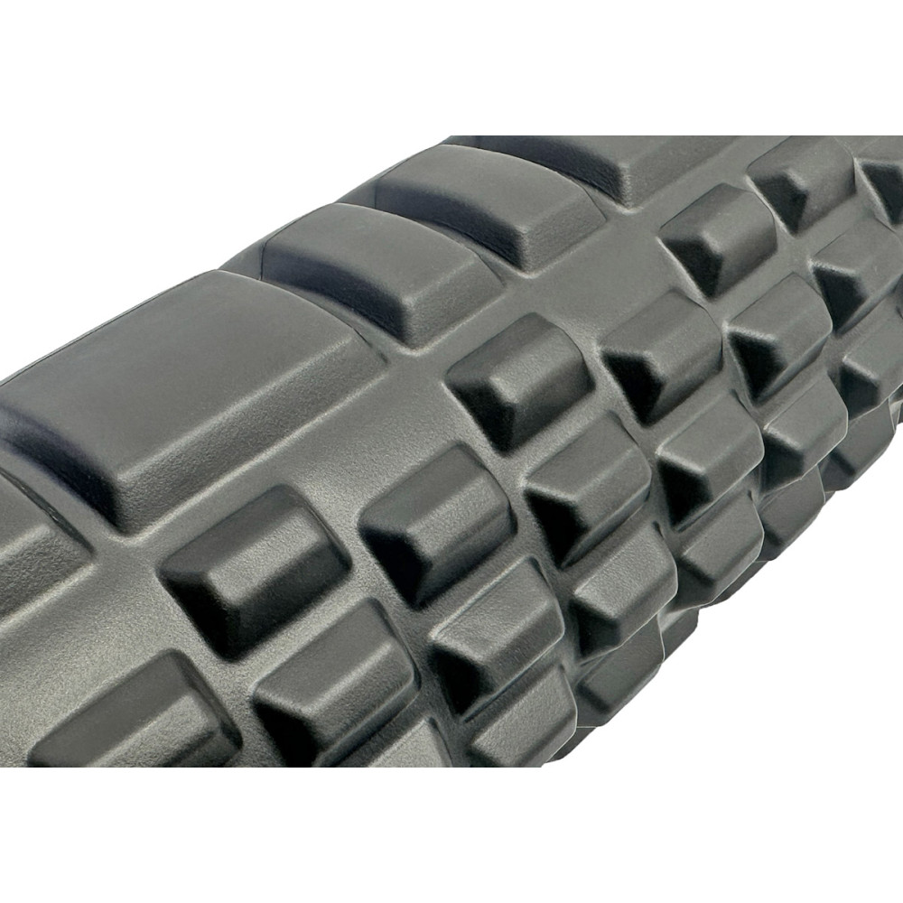 Масажний ролик EasyFit Grid Roller 45 см v.2.1 Чорний (EF-2027-BK)