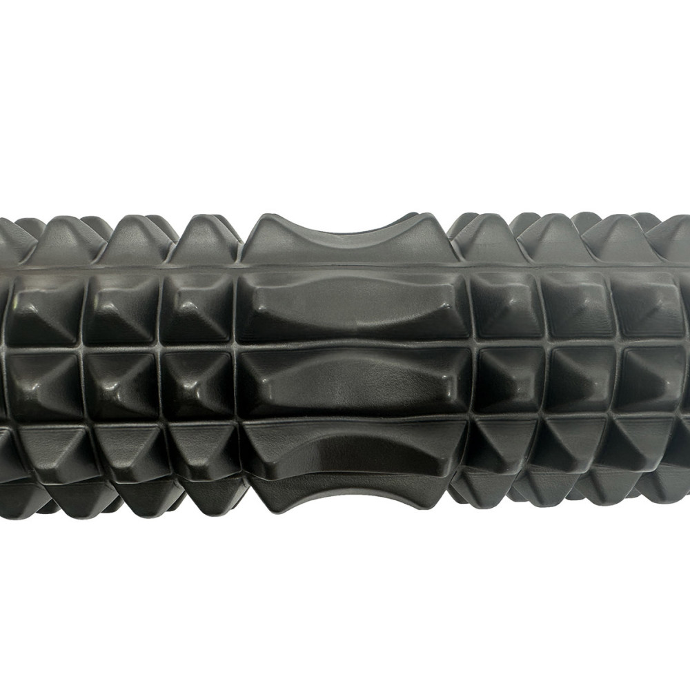 Масажний ролик EasyFit Grid Roller 45 см v.2.2 Чорний (EF-2028-BK)