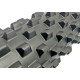 Масажний ролик EasyFit Grid Roller PRO 45 см Чорний (EF-2029-BK)