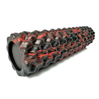 Массажный ролик EasyFit Bubbles 45 см Черный-красный (EF-2063)