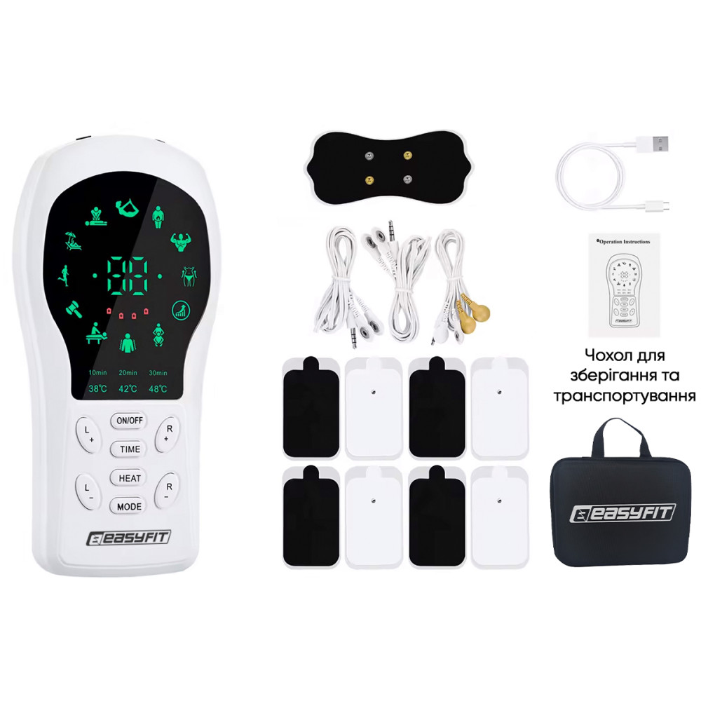Міостимулятор EasyFit ActivePulse-2 для тіла, стимулятор м'язів у чохлі (EF-2304)