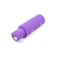 Масажний ролик EasyFit набір Grid Roller Double 33 см Фіолетовий (EF-7737s-1)