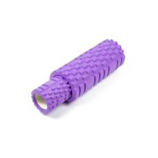 Массажный ролик EasyFit набор Grid Roller Double 33 см Фиолетовый (EF-7737s-1)