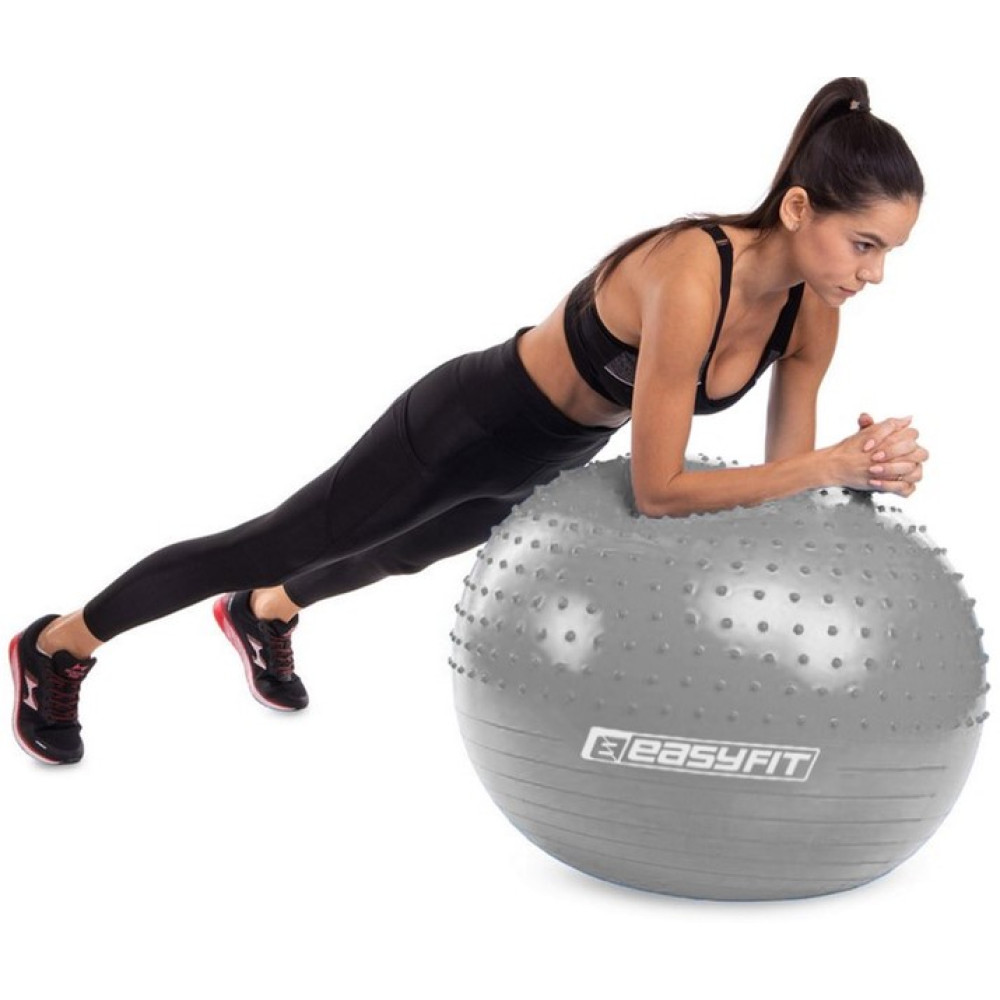 Мяч для фитнеса EasyFit 85 см серый (EF-3013-GY)