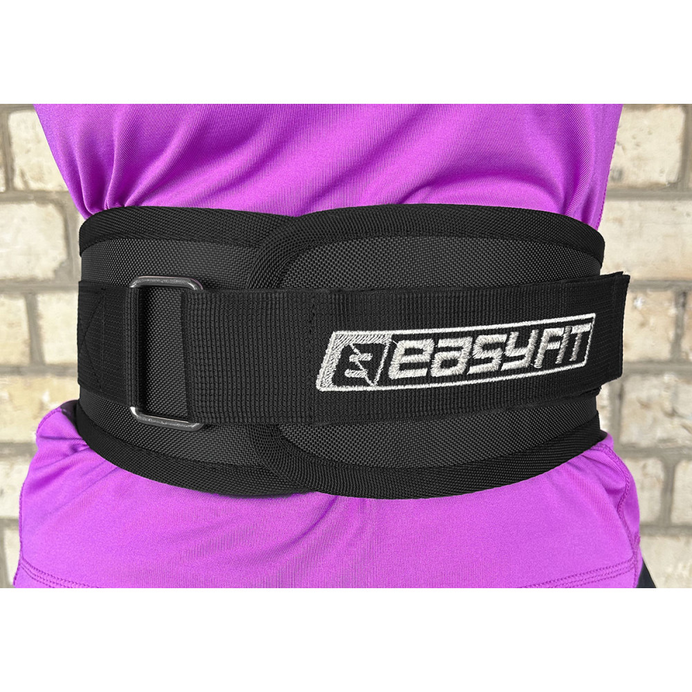 Пояс атлетичний EasyFit розмір XL 90-110 см Чорний (EF-0004-XL)