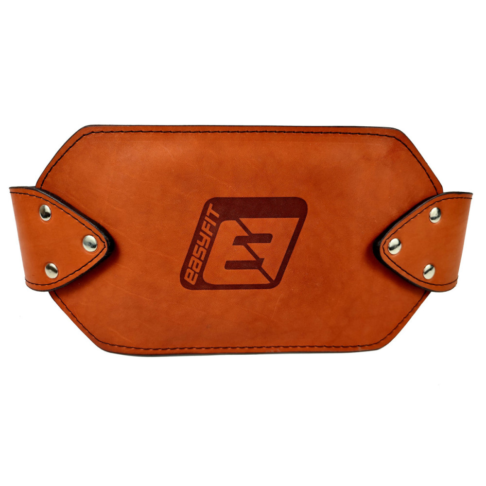 Пояс для обтяжень EasyFit (шкіра) до 250 кг коричневий (EF-DBC-250-BR)