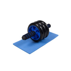 Ролик для пресса EasyFit с ковриком Синий (3 колеса) (EF-1353-B)