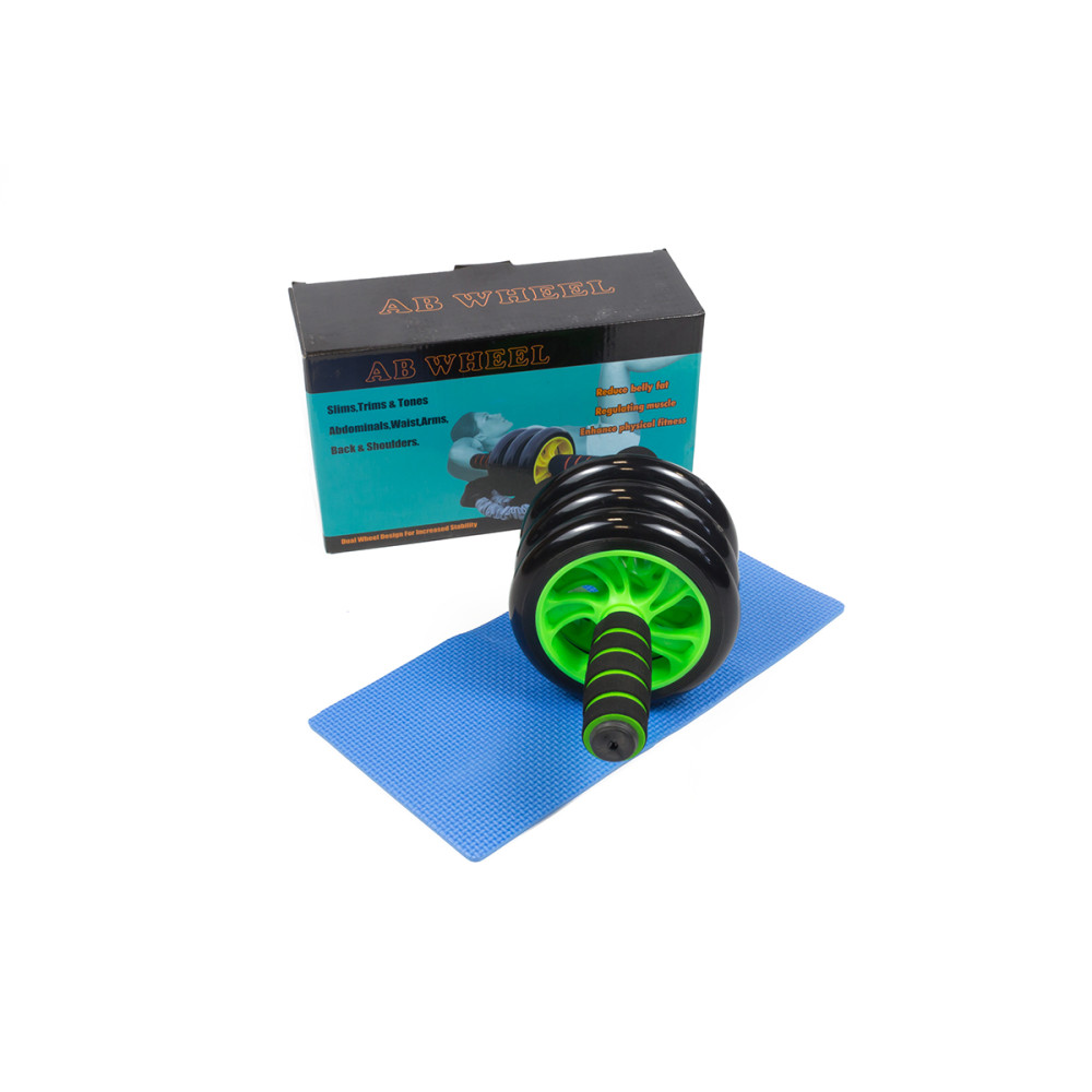 Ролик для преса EasyFit з килимком Зелений (3 колеса) (EF-1353-G)