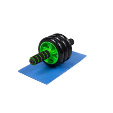 Ролик для пресса EasyFit с ковриком Зеленый (3 колеса) (EF-1353-G)
