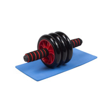 Ролик для пресса EasyFit с ковриком Красный (3 колеса) (EF-1353-R)
