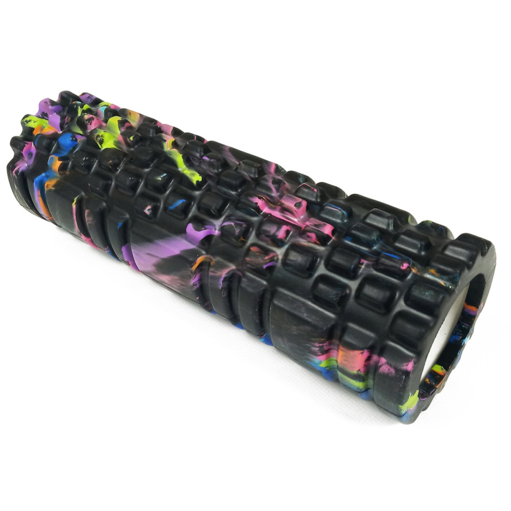 Масажний ролер EasyFit Grid Roller Multi 30 см чорний (EF-20161-BK)