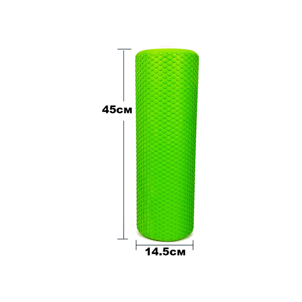 Масажний ролик EasyFit Foam Roller 45 см Зелений (EF-2030-GN)
