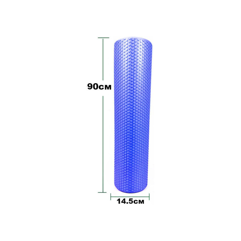 Масажний ролик EasyFit Foam Roller 90 см Синій (EF-2034-BL)
