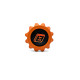 Масажний ролик EasyFit Solid Roller v.1.2s 33х13 см помаранчевий (EF-2052-OR)