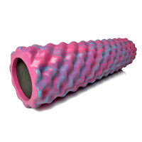 Масажний ролик EasyFit Bubbles 45 см Рожевий-блакитний (EF-3341-1-P)