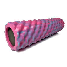 Массажный ролик EasyFit Bubbles 45 см Розовый-голубой (EF-3341-1-P)