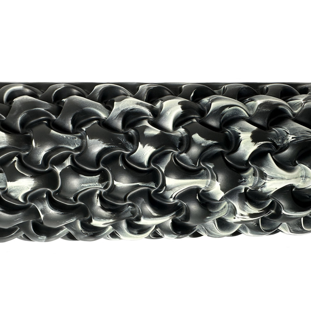 Масажний ролик EasyFit Plexus 45 см Чорно-білий (EF-3341-3-BW)