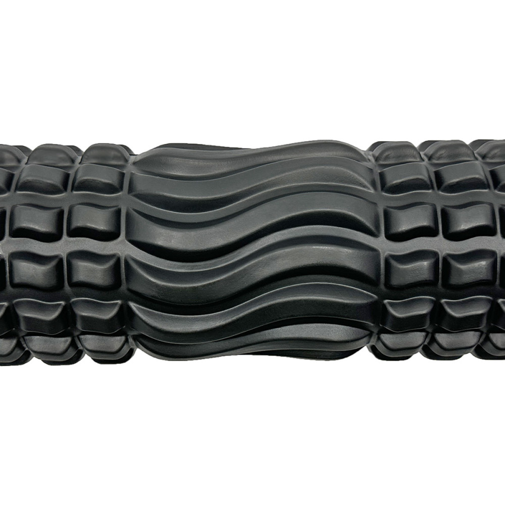 Масажний ролик EasyFit Wavyspines 33 см Чорний (EF-3701-Bk)
