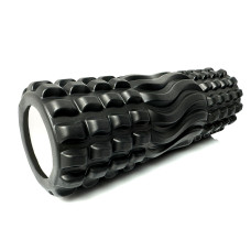 Массажный ролик EasyFit Wavyspines 33 см Черный (EF-3701-Bk)