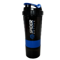Шейкер спортивний EasyFit Spider 0,5л Чорно-синій (EF-7200-BE)