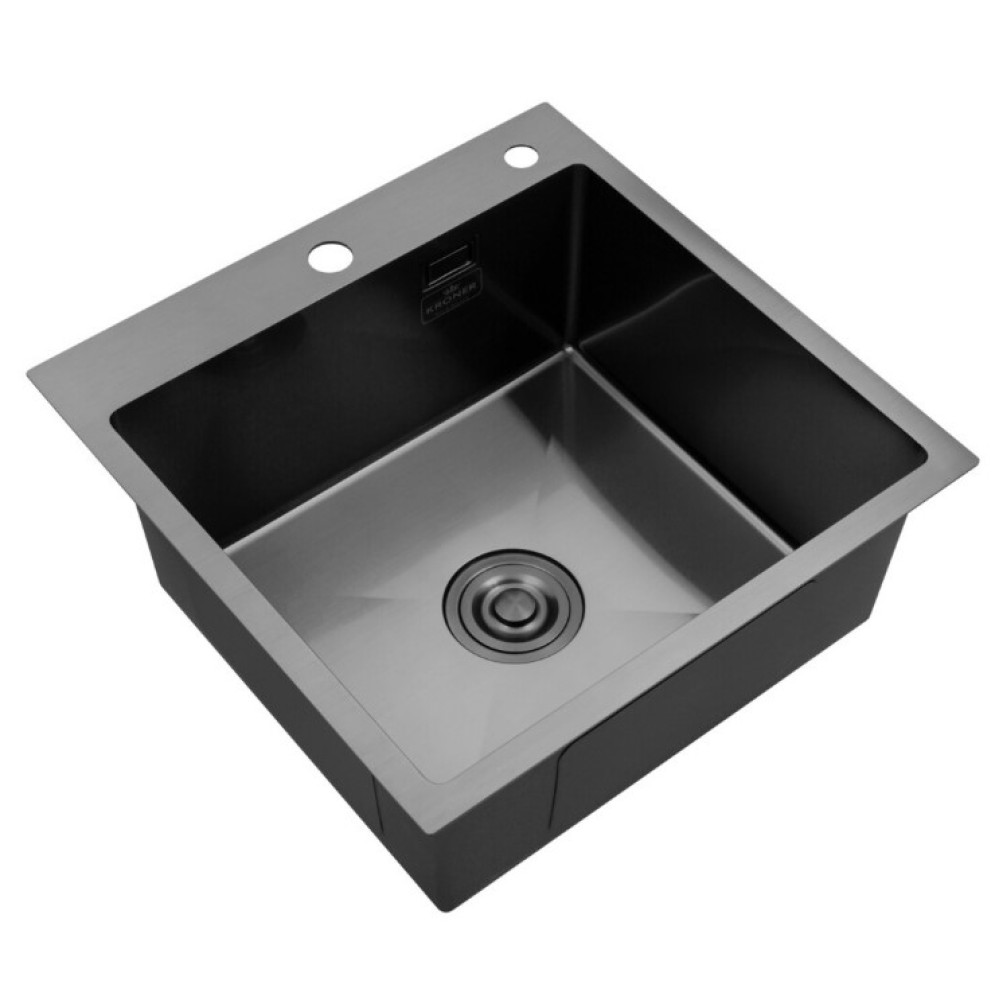 Кухонна мийка Kroner KRP Schwarze - 5050HM PVD (3,0/1,0 мм) CV022793