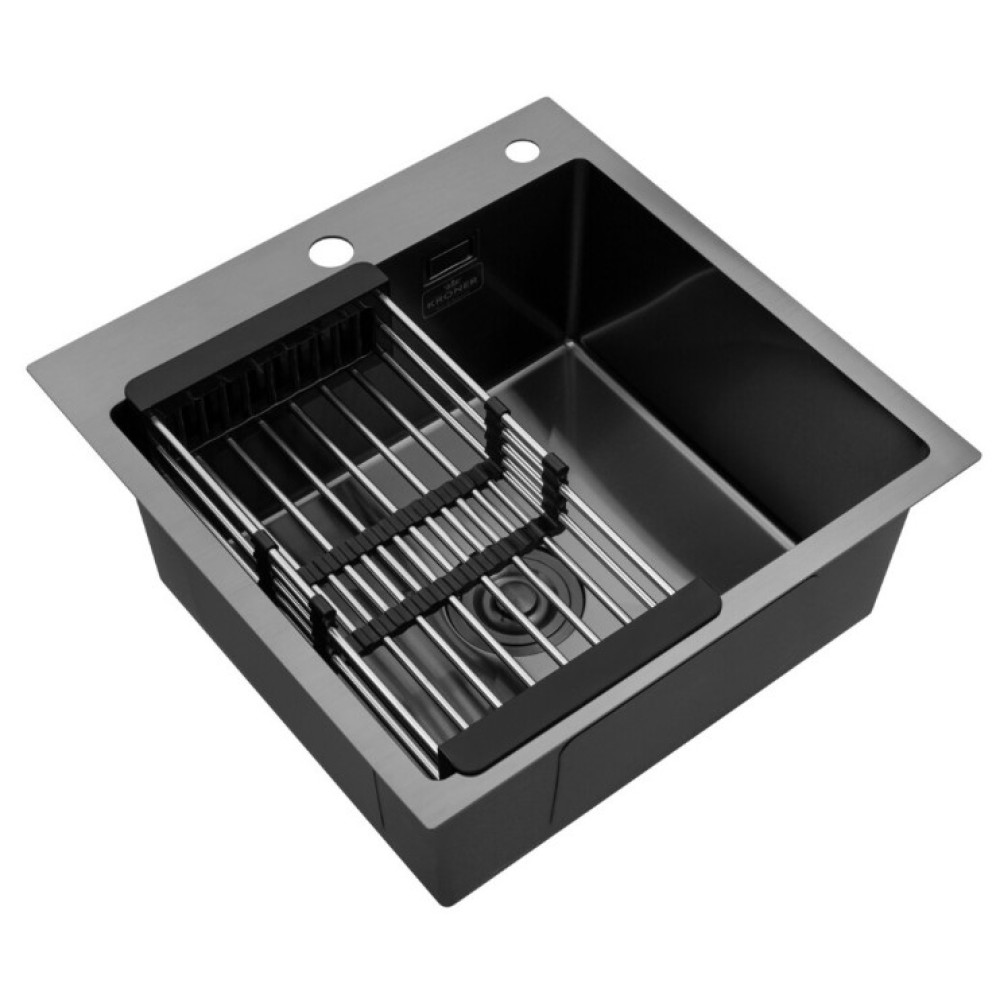 Кухонна мийка Kroner KRP Schwarze - 5050HM PVD (3,0/1,0 мм) CV022793
