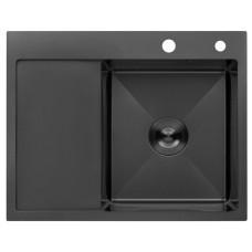 Кухонная мойка Kroner KRP Schwarze - 6350RHM PVD (3.0/1.0 мм) (CV031323)